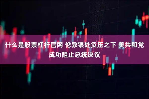 什么是股票杠杆官网 伦敦银处负压之下 美共和党成功阻止总统决议